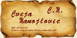 Cveja Manojlović vizit kartica